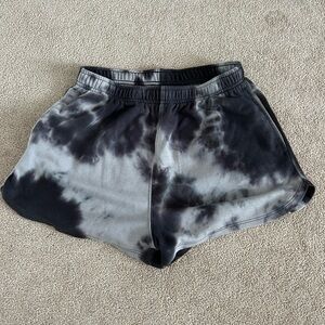 Wild Fable Black and Gray Tie-Dye Sweat Shorts